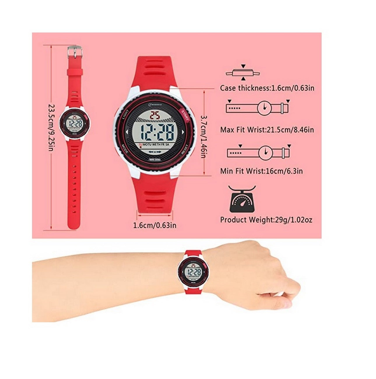 Reloj Niño Niña Digital Impermeable + Estuche