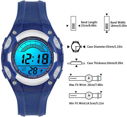 Reloj Niño Niña Digital Impermeable + Estuche