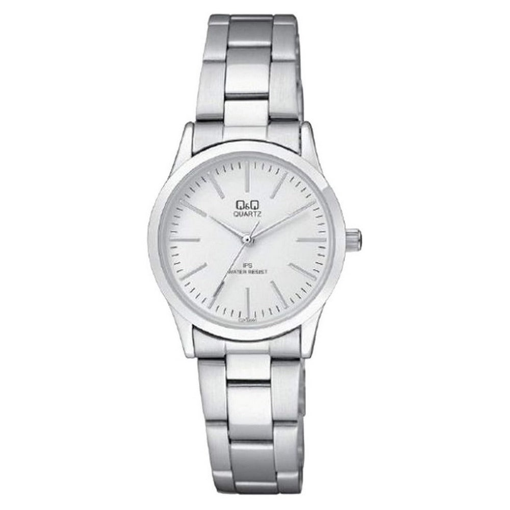 Reloj Para Mujer Qyq C213j201y Plateado Acero + Estuche