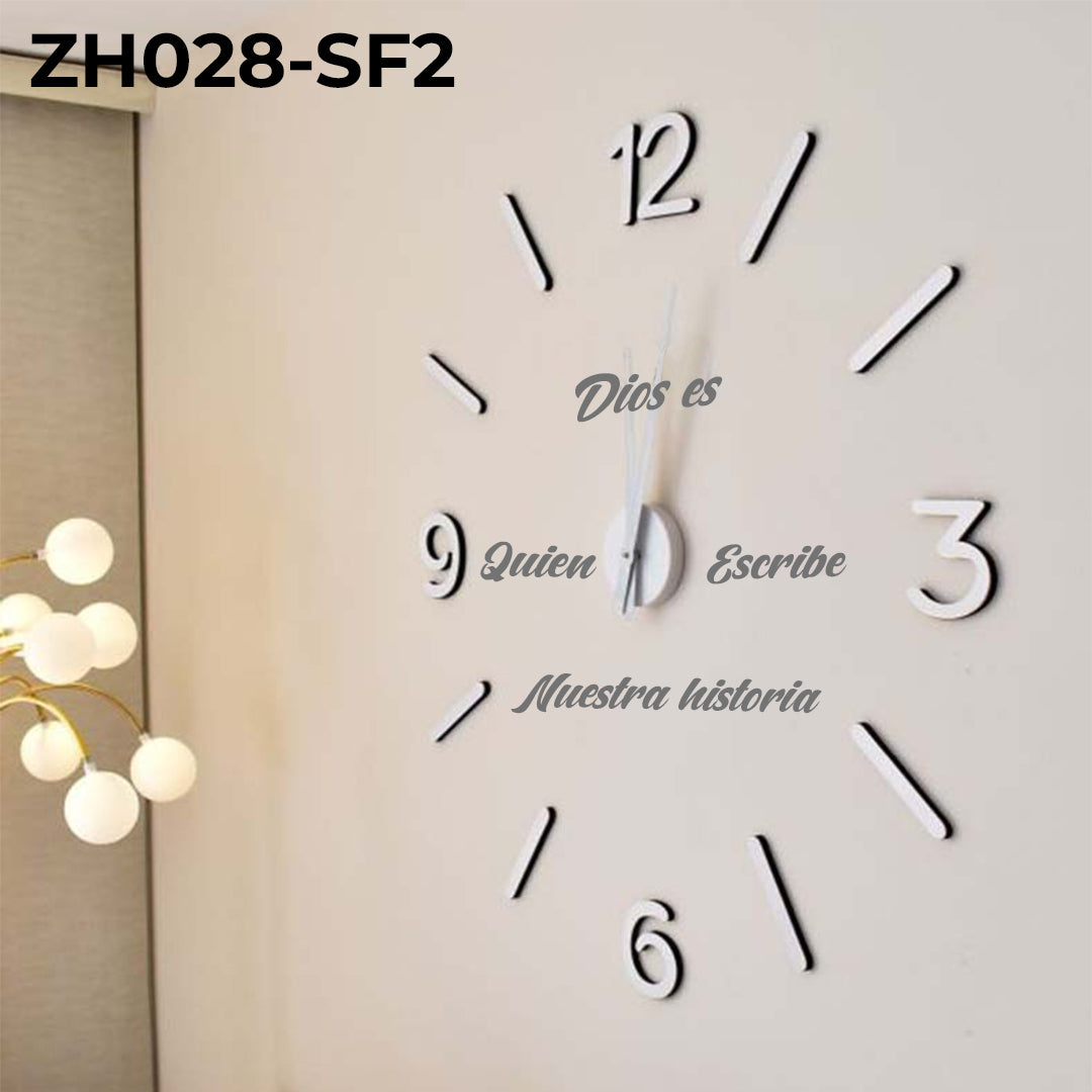 RP-ZH028-F2 RELOJ ADHESIV FRASE HISTORIA