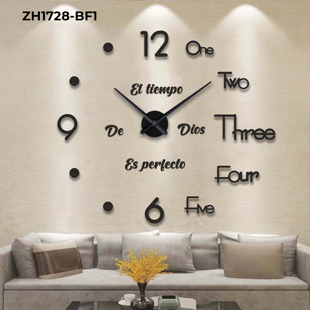 RP-ZH1728-F1 RELOJ ADHESIVO+FRASE TIEMPO