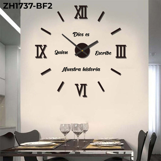 RP-ZH1737-F2 RELOJ ADHESIVO+FRASE HISTORIA